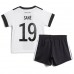 Günstige Deutschland Leroy Sane #19 Babykleidung Heim Fussballtrikot Kinder WM 2022 Kurzarm (+ kurze hosen)